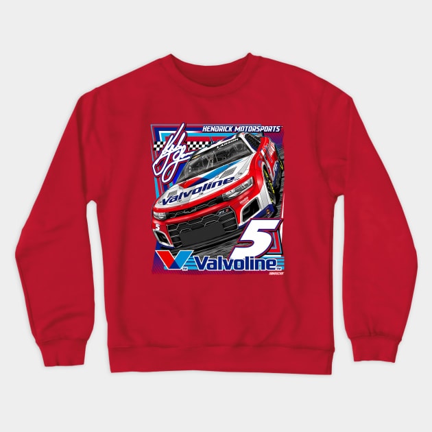 Kyle Larson Valvoline Car Crewneck Sweatshirt by ganisfarhan